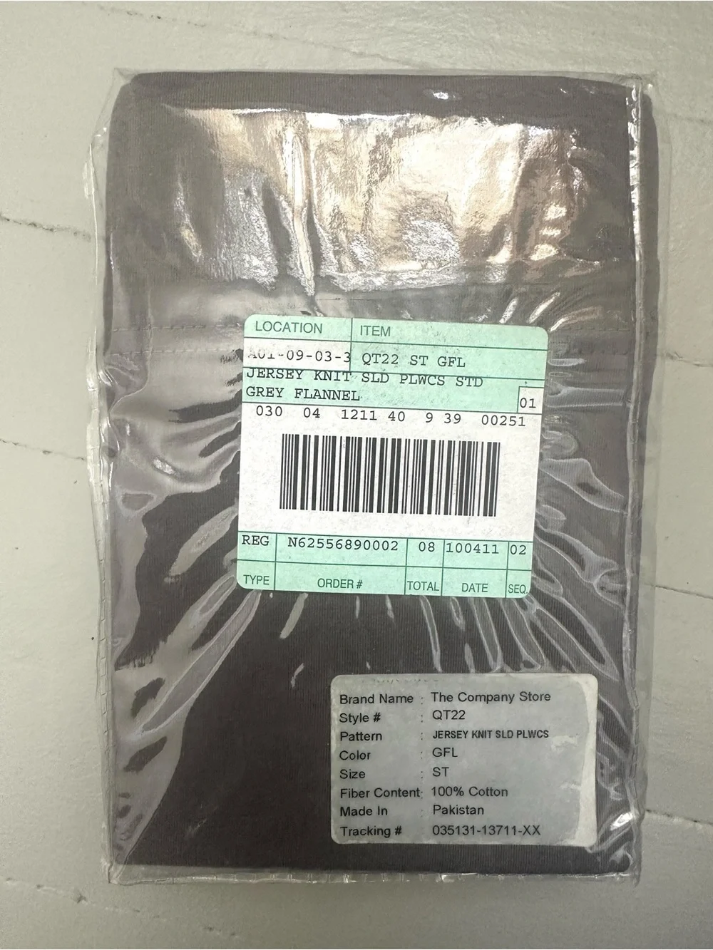 Full Gray Jersey Cotton Sheet Set **New Unopened